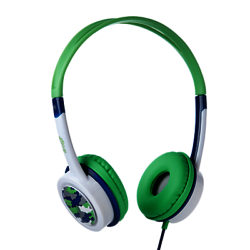 ZAGG ifrogz Little Rockerz Children's Volume Limiting On-Ear Headphones, Blue/Green Car
